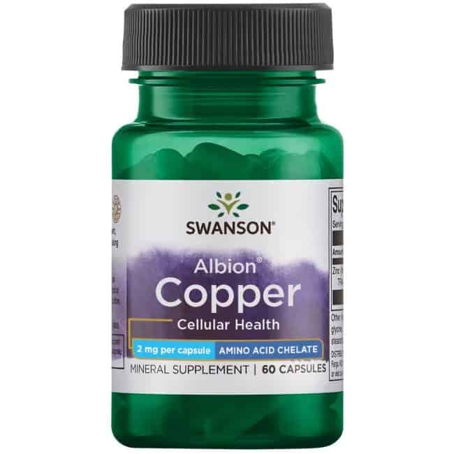 SWANSON Albion Chelated Copper (Miedź chelatowana) 60 Kapsułek