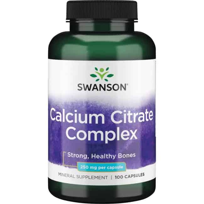 SWANSON Calcium Citrate Complex (Zdrowie kości) 100 Kapsułek