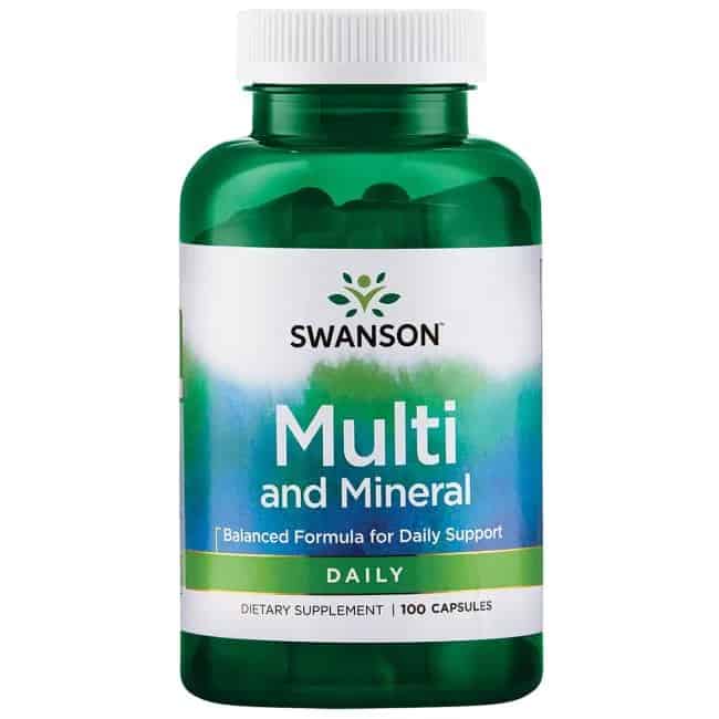 SWANSON Daily Multivitamin & Mineral (Witaminy i Minerały) 100 Kapsułek