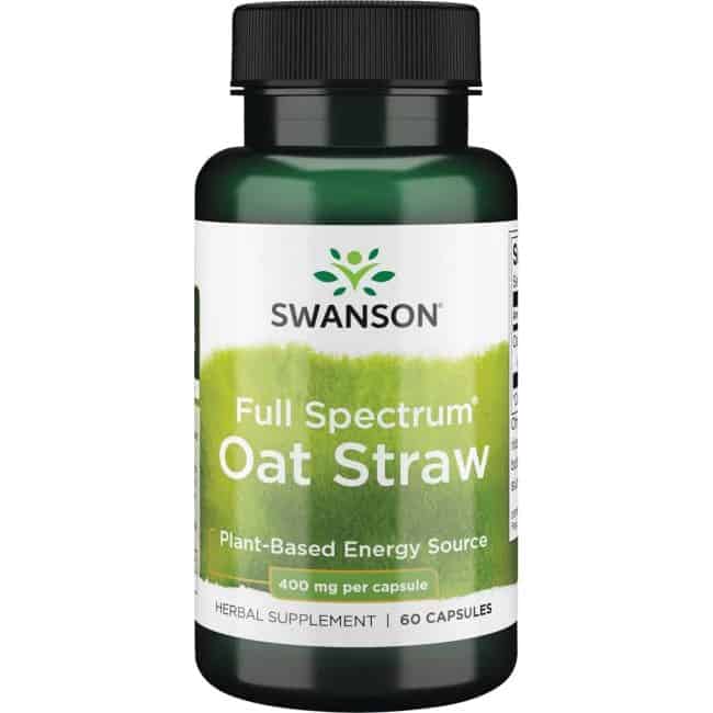 SWANSON Full Spectrum Oat Straw (Słoma owsiana, Tonik zdrowotny) 60 Kapsułek