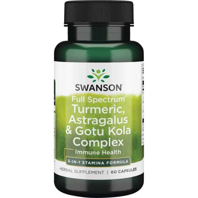 SWANSON Full Spectrum Turmeric, Astragalus & Gotu Kola Complex 60 Kapsułek
