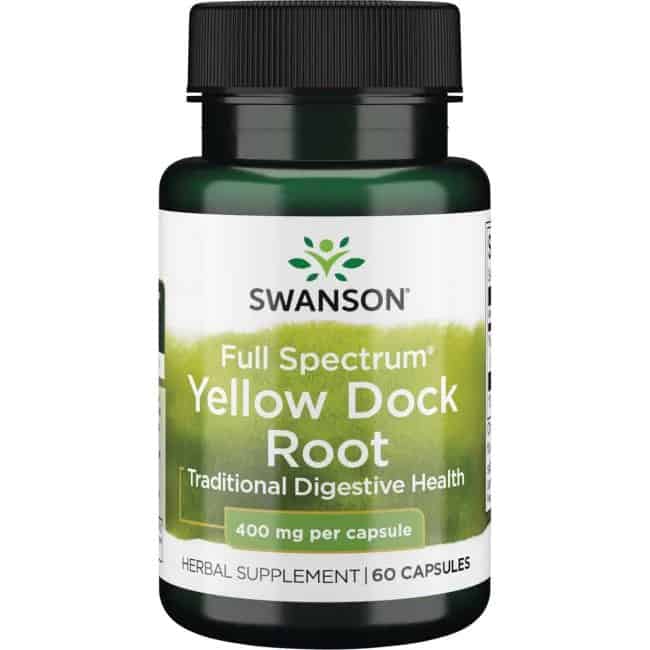 SWANSON Full Spectrum Yellow Dock Root (Układ pokarmowy) 60 Kapsułek