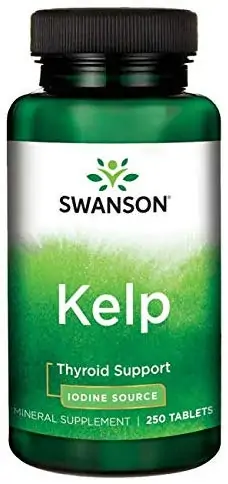 Swanson Premium Brand Kelp* Iodine Source* For Thyroid Support* 225mcg x 250Tabs 