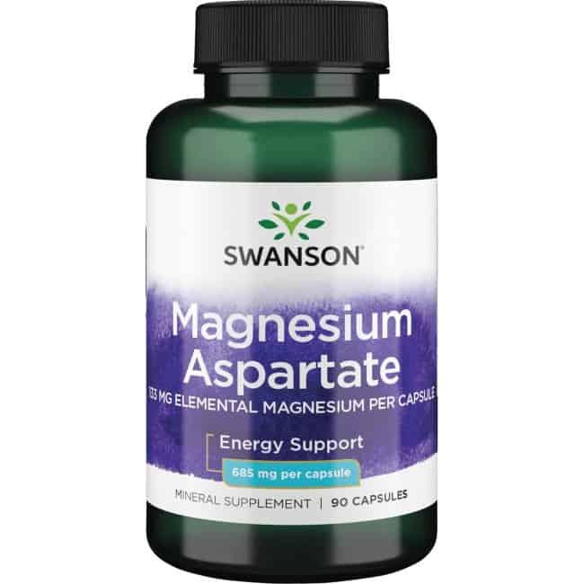 SWANSON Magnesium Aspartate (Zdrowie nerwowo-mięśniowe) 90 Kapsułek