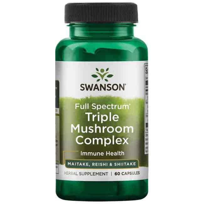 SWANSON Triple Mushroom Complex (Shiitake, Reishi Maitake) 60 Kapsułek