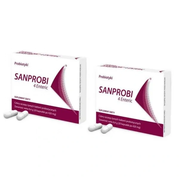 SANPROBI 4 Enteric (Probiotyk) 2 x 20 kapsułek