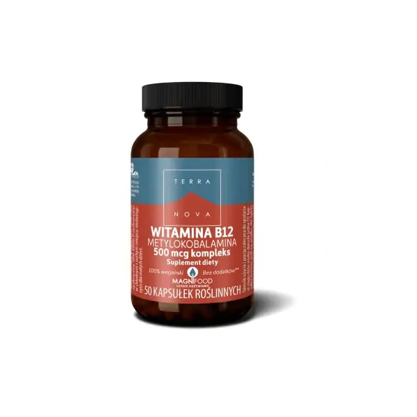 TERRANOVA Vitamin B12 Methylcobalamin 500mcg - 50 vegetable capsules