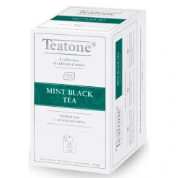 TEATONE Herbata czarna z miętą (koperta) 25 Torebek