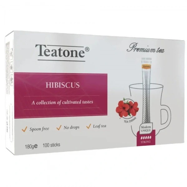 TEATONE Herbata z hibiskusa (Hibiscus Tea) 100 Sticks