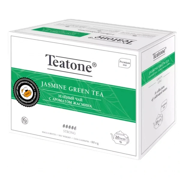 TEATONE Herbata zielona z jaśminem (Jasmin Green Tea) 20 Packs