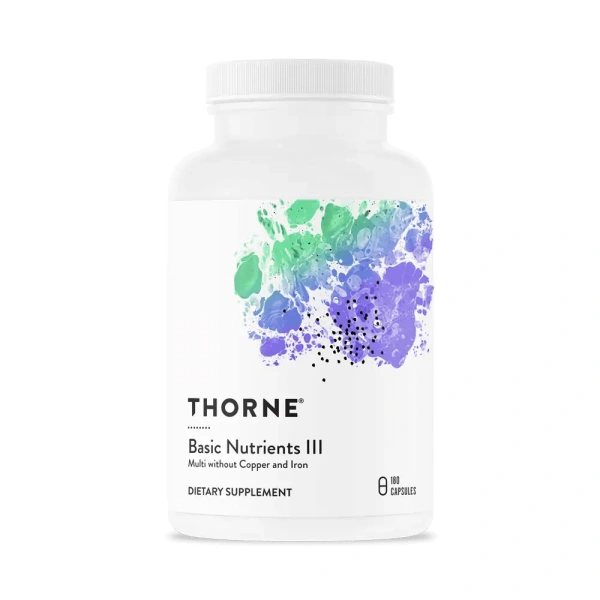 THORNE RESEARCH Basic Nutrients III (Multivitamin without Iron and Copper) 180 vegetarian capsules