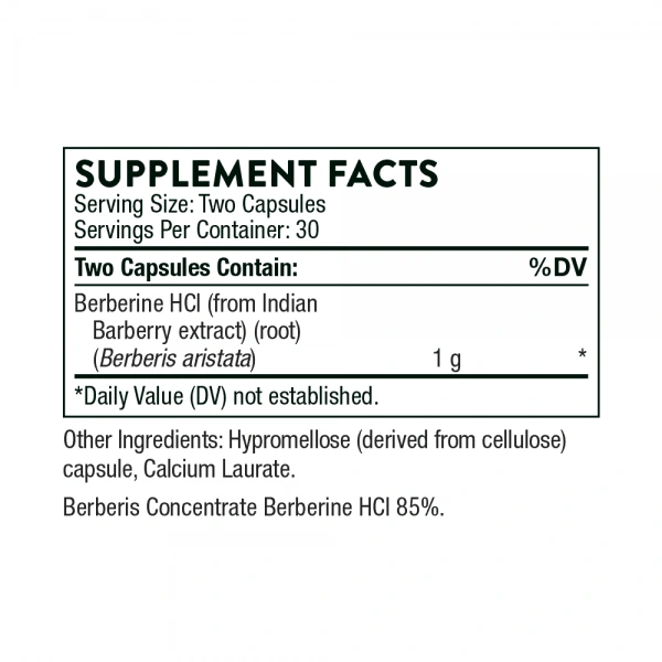 THORNE Berberine-1000 - 60 vegetarian capsules