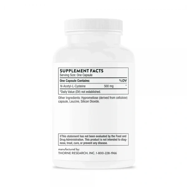 THORNE RESEARCH NAC (N-acetyl-L-cysteine) 90 Vegetarian Capsules