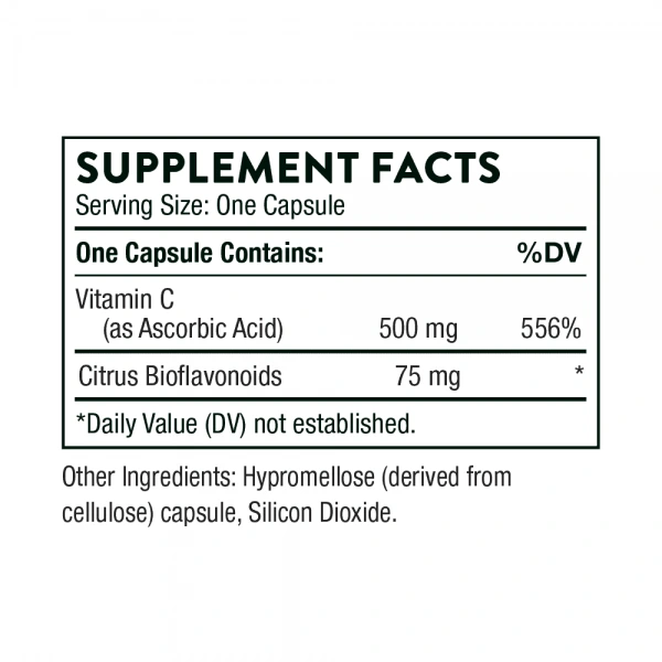 THORNE Vitamin C with Flavonoids (Witamina C z Flawonoidami) 180 kapsułek wegetariańskich