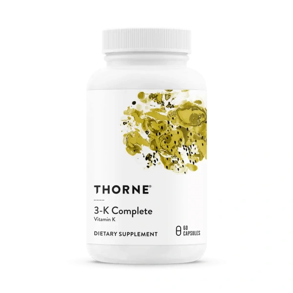 THORNE 3-K Complete™ (Vitamin K1, K2-MK4 / 7, Bones and Joints) 60 Vegetarian Capsules
