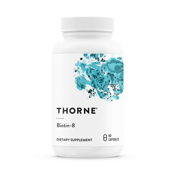 THORNE RESEARCH Biotin-8 (Biotyna, Skóra, włosy i paznokcie) 60 Kapsułek wegetariańskich