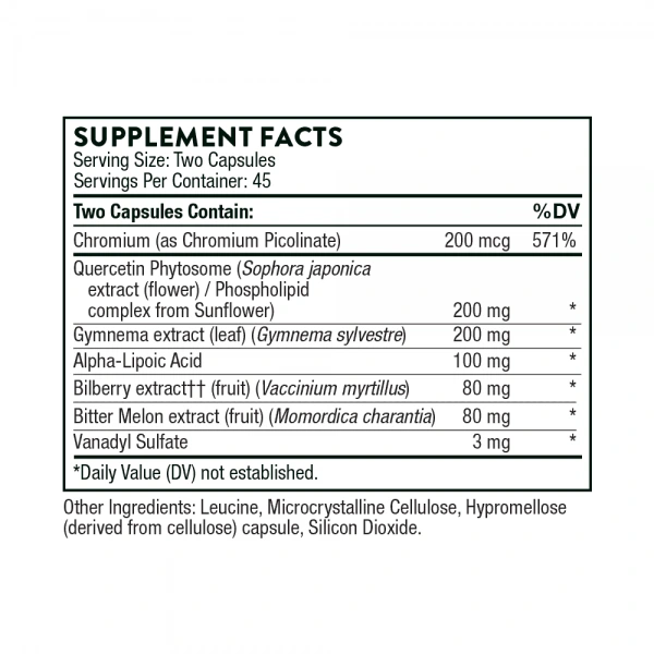 THORNE RESEARCH Diabenil (Alpha-lipoic acid - Metabolism) 90 Capsules
