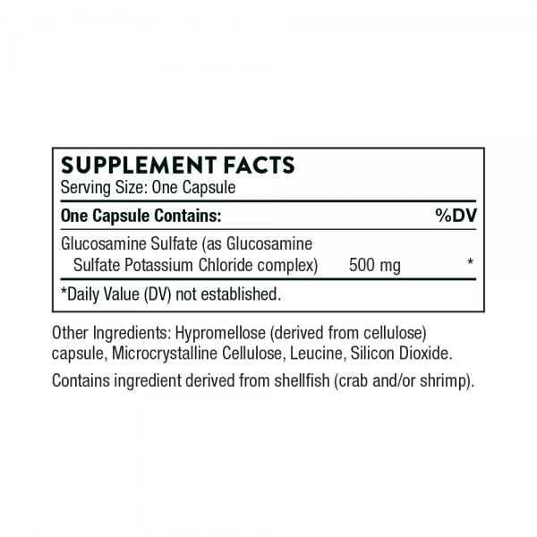 THORNE RESEARCH Glucosamine Sulfate (Siarczan glukozaminy) 180 Kapsułek wegetariańskich