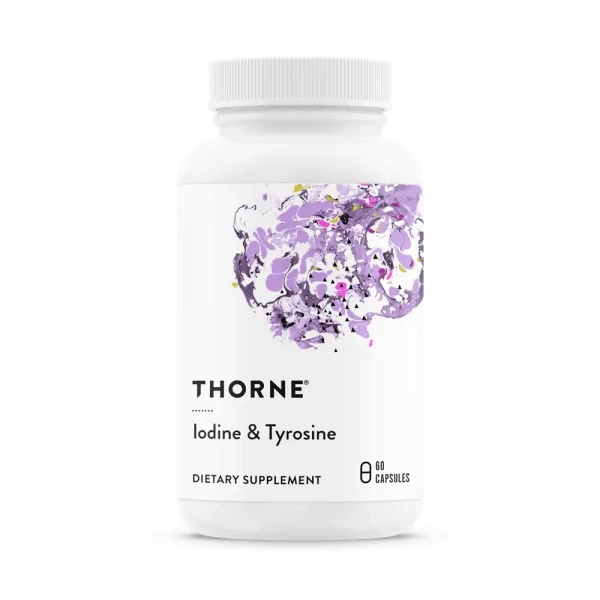 THORNE RESEARCH Iodine & Tyrosine (Jod i tyrozyna - Wsparcie tarczycy) 60 Kapsułek wegetariańskich
