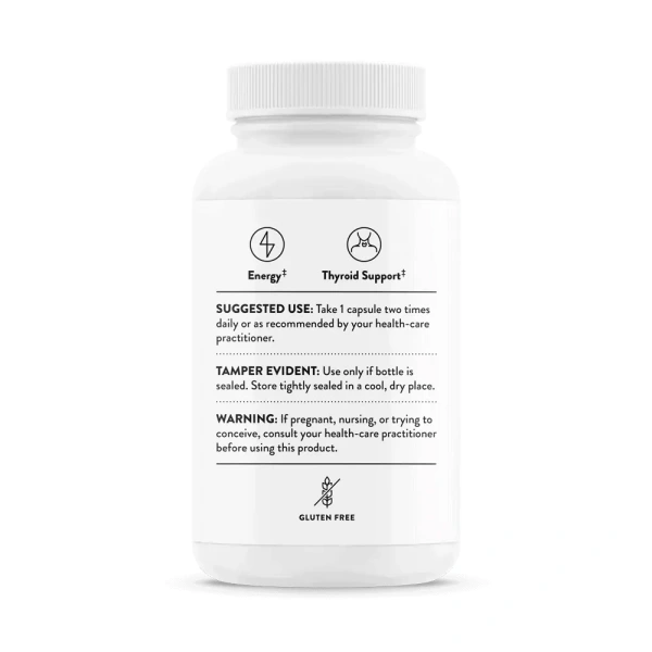 THORNE RESEARCH Iodine & Tyrosine (Iodine and tyrosine - thyroid support) 60 Vegetarian capsules
