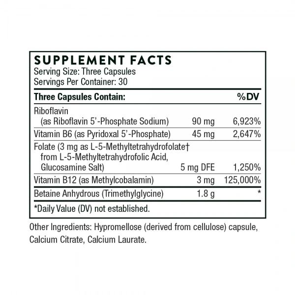 THORNE RESEARCH Methyl-Guard Plus (Metylacja, 5-MTHF) 90 Kapsułek wegetariańskich