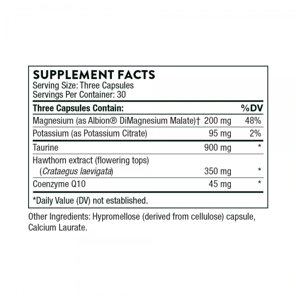 THORNE RESEARCH Q-10 Plus (Coenzyme Q10, Hawthorn, Taurine) 90 Vegetarian Capsules
