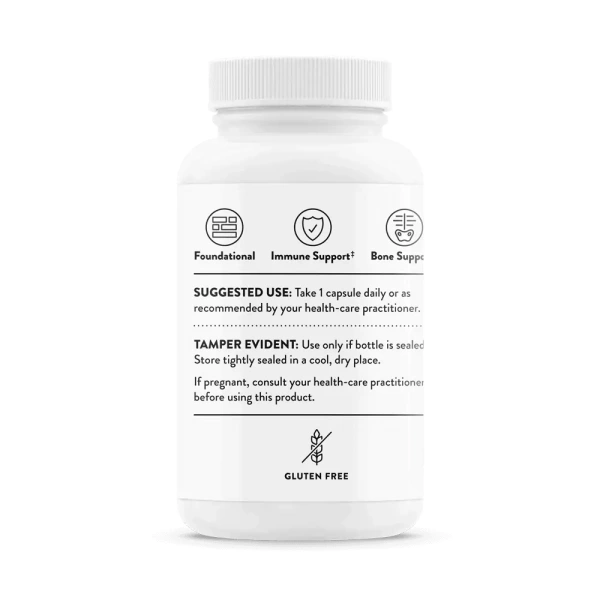 THORNE RESEARCH Vitamin D-10,000 IU (Witamina D3) 60 Kapsułek wegetariańskich