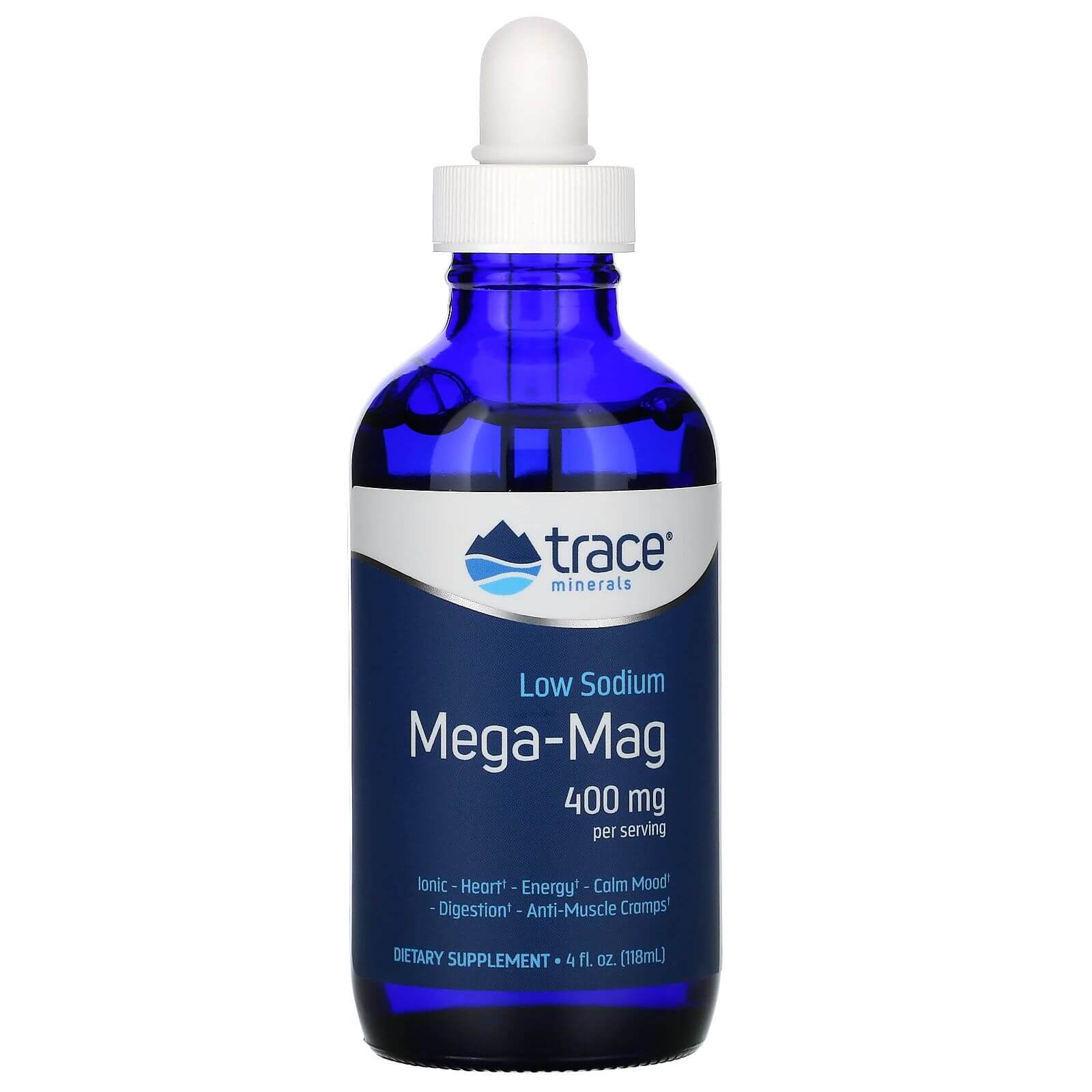 TRACE MINERALS Mega-Mag 400mg (Magnez jonowy z minerałami) 118ml