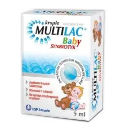 MULTILAC Baby Synbiotyk (Probiotyk + Prebiotyk, Wsparcie Układu Pokarmowego) 5ml