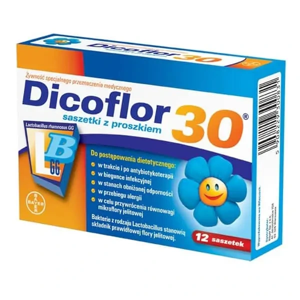 BAYER Dicoflor 30 (Probiotyk dla niemowląt i dzieci) 12 Saszetek