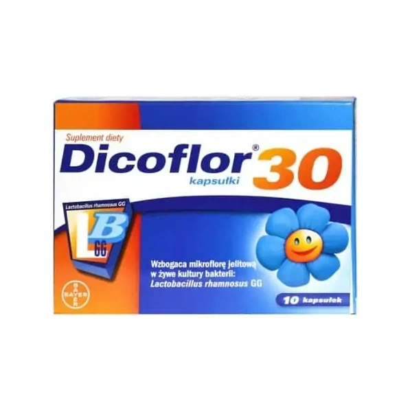 BAYER Dicoflor 30 (Probiotyk dla dzieci) 10 Kapsułek