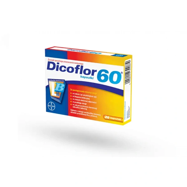 BAYER Dicoflor 60 (Probiotyk dla dzieci) 20 Kapsułek