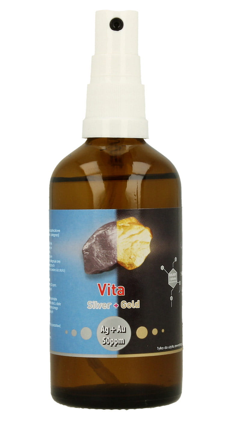 VITACOLLOIDS Vita Silver + Gold Ag + Au 50ppm (Niejonowe srebro i złoto koloidalne w sprayu) 100ml