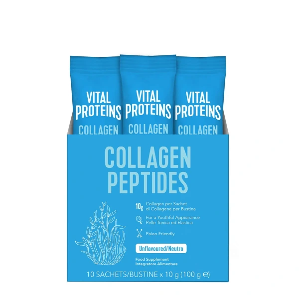 VITAL PROTEINS Collagen Peptides (Kolagen Peptydy - Włosy / Skóra / Paznokcie / Stawy i Kości) 10 x 10g Naturalny