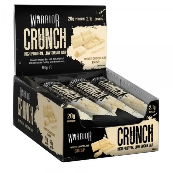WARRIOR Crunch Protein Bar 12 x 64g Biała Czekolada