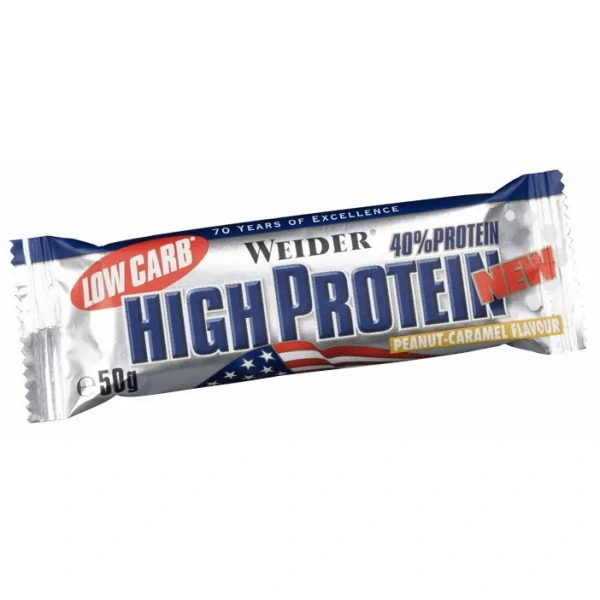 Weider Low Carb High Protein Bar - Baton Proteinowy 50g Karmel