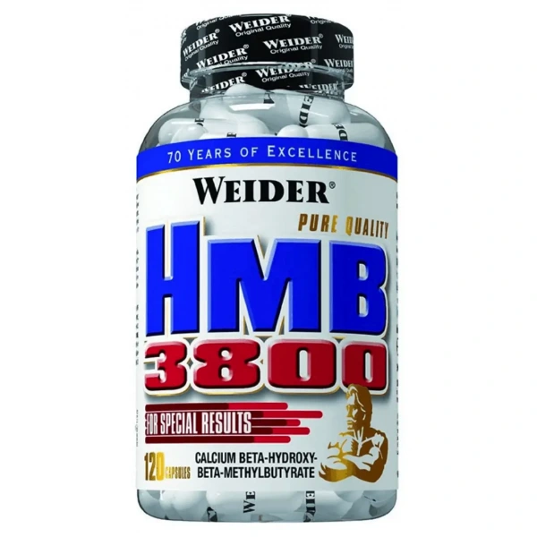 Weider HMB 3800 (Beta-Hydroksy-Beta-Metylomaślan Wapnia)- 120 kapsułek