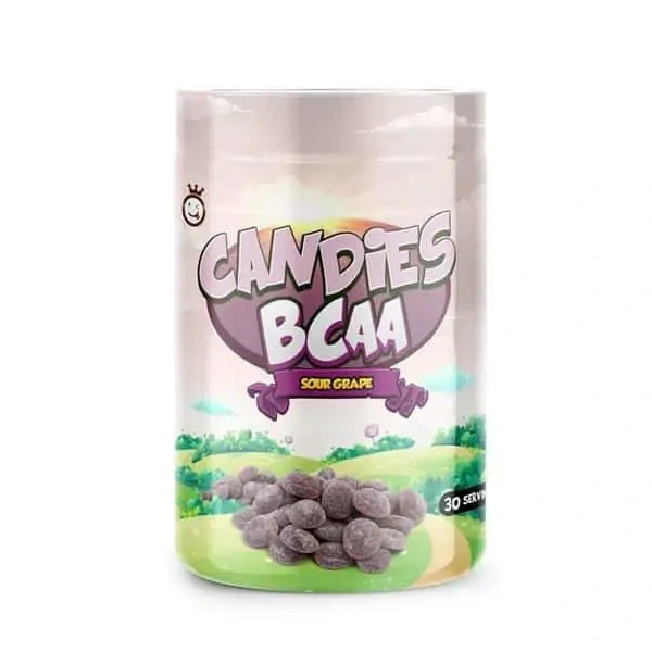 YUMMY SPORTS Candies BCAA Powder (Aminokwasy Vege, Keto) 280g Sour Grape