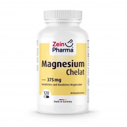 ZEIN PHARMA Magnesium Chelat 375mg (Magnez chelatowany) 120 Kapsułek wegańskich