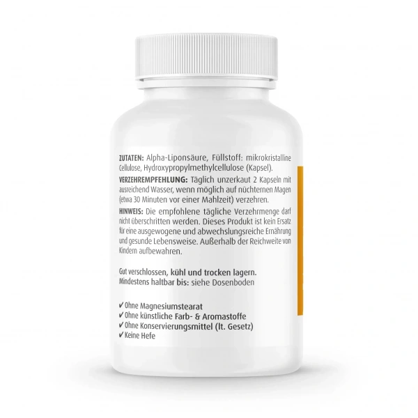 ZEIN PHARMA Alpha-Liponsäure 300mg (Alpha-Lipoic Acid) 90 Vegan Capsules