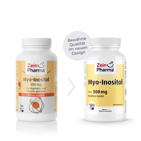 ZEIN PHARMA Myo-Inositol 500mg 180 Vegan Capsules
