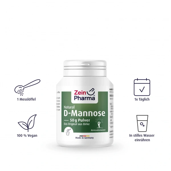 ZEIN PHARMA Natural D-Mannose Powder (from birch bark) 50g