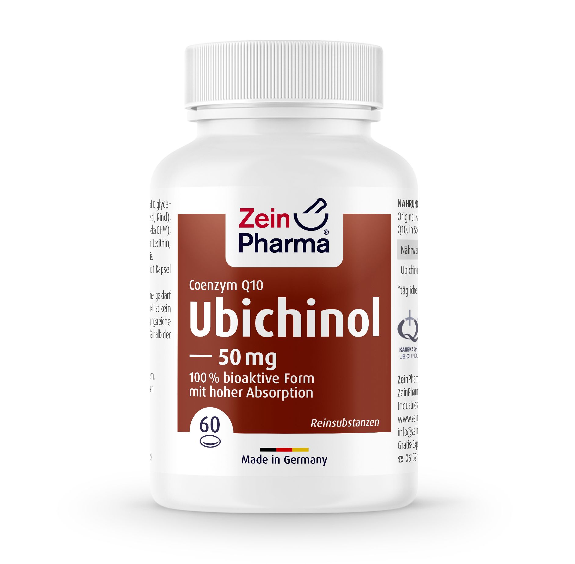 ZEIN PHARMA Coenzym Q10 Ubichinol 50mg (Koenzym Q10, Ubichinol) 60 Kapsułek żelowych