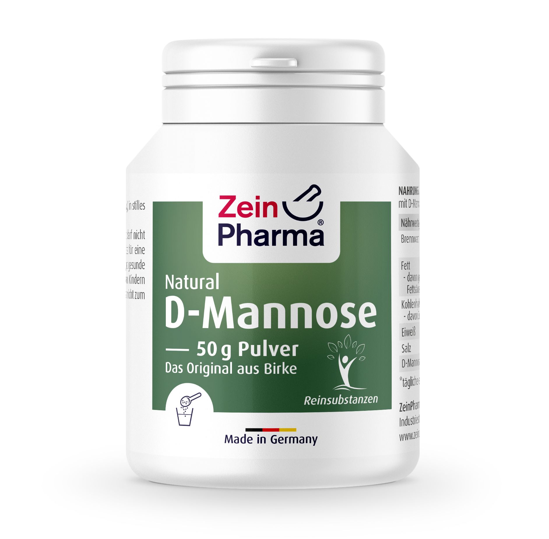 ZEIN PHARMA Natural D-Mannose Powder (D-Mannoza z kory brzozy) 50g
