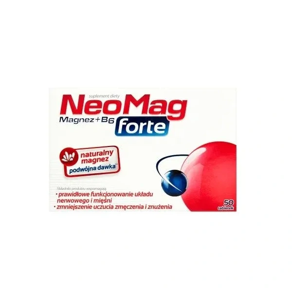NEOMAG FORTE Magnez+B6 (Wsparcie układu nerwowego, mięśni) 50 Tabletek