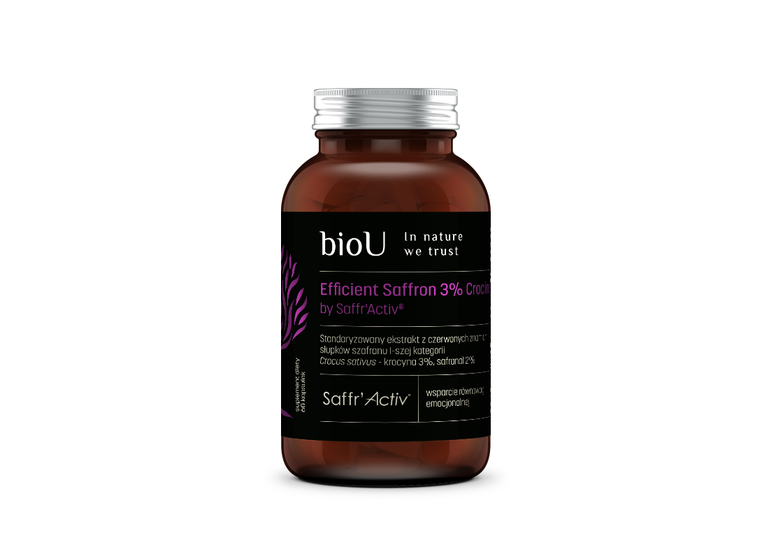 bioU Efficient Saffron by Saffr'Activ (wsparcie równowagi emocjonalnej) 60 Kapsułek