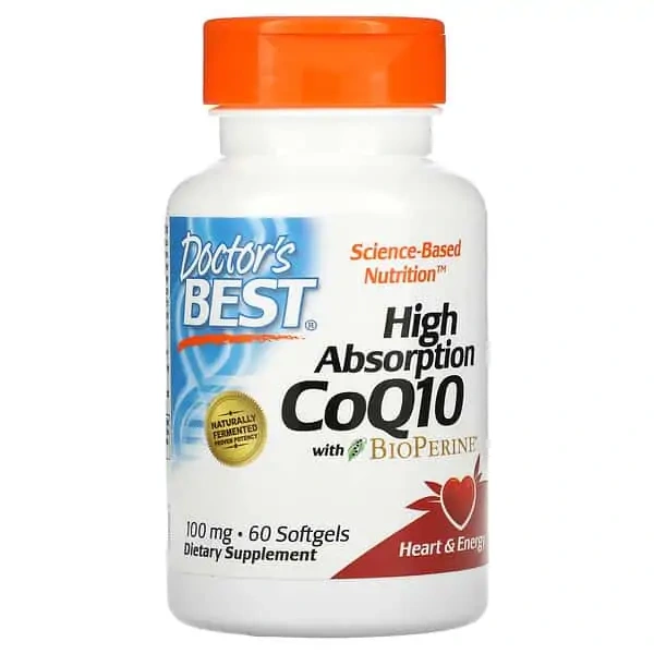 Doctor's Best High Absorption CoQ10 with BioPerine 100mg (CoQ10 z Bioperyną) 60 Kapsułek żelowych