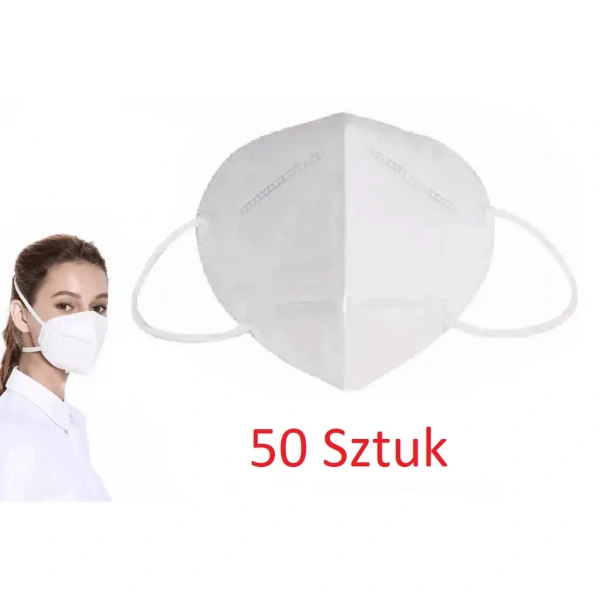 Protective Face Mask KN95 FFP2 - Protection against Dust, Steam and Smog - 50 Pieces