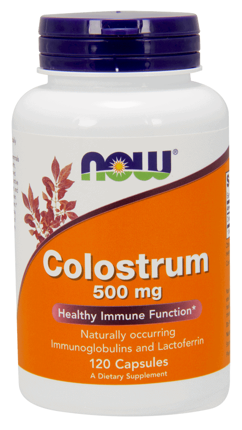 NOW FOODS Colostrum 500mg (Siara Bydlęca) - 120 kapsułek wegetariańskich