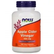 NOW FOODS Apple Cider Vinegar 450mg (Ocet Jabłkowy) 180 Kapsułek wegetariańskich